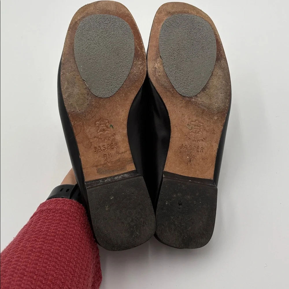 Brighton Women's Jasper Black and Brown Flats Loafers with Heart Detail